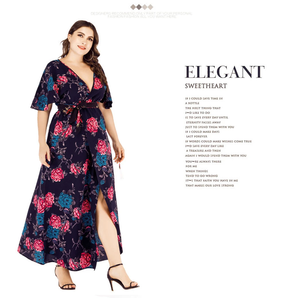 XL-6XL Curvy Clothing Casual Woman Long Dresses Knit Middle-aged Women Dress Short-Sleeved Sexy Female Large Size Summer Dress XL-6XL Curvy Clothing Casual Woman Long Dresses Knit Middle-aged Women Dress Short-Sleeved Sexy Female Large Size Summer Dress
